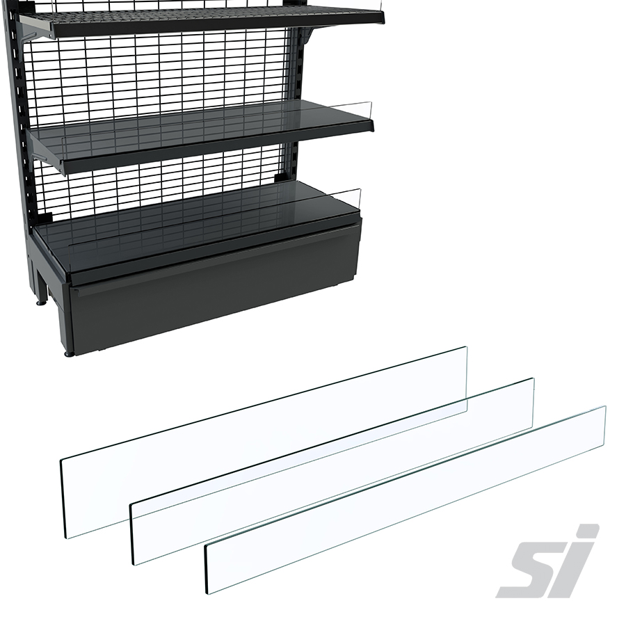 EZI-Q® 200mm Black Display Shelf | SI Retail